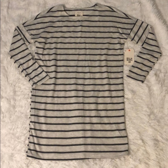 SOLD!Billabong NWT striped long sleeve shirt dress - Picture 3 of 8
